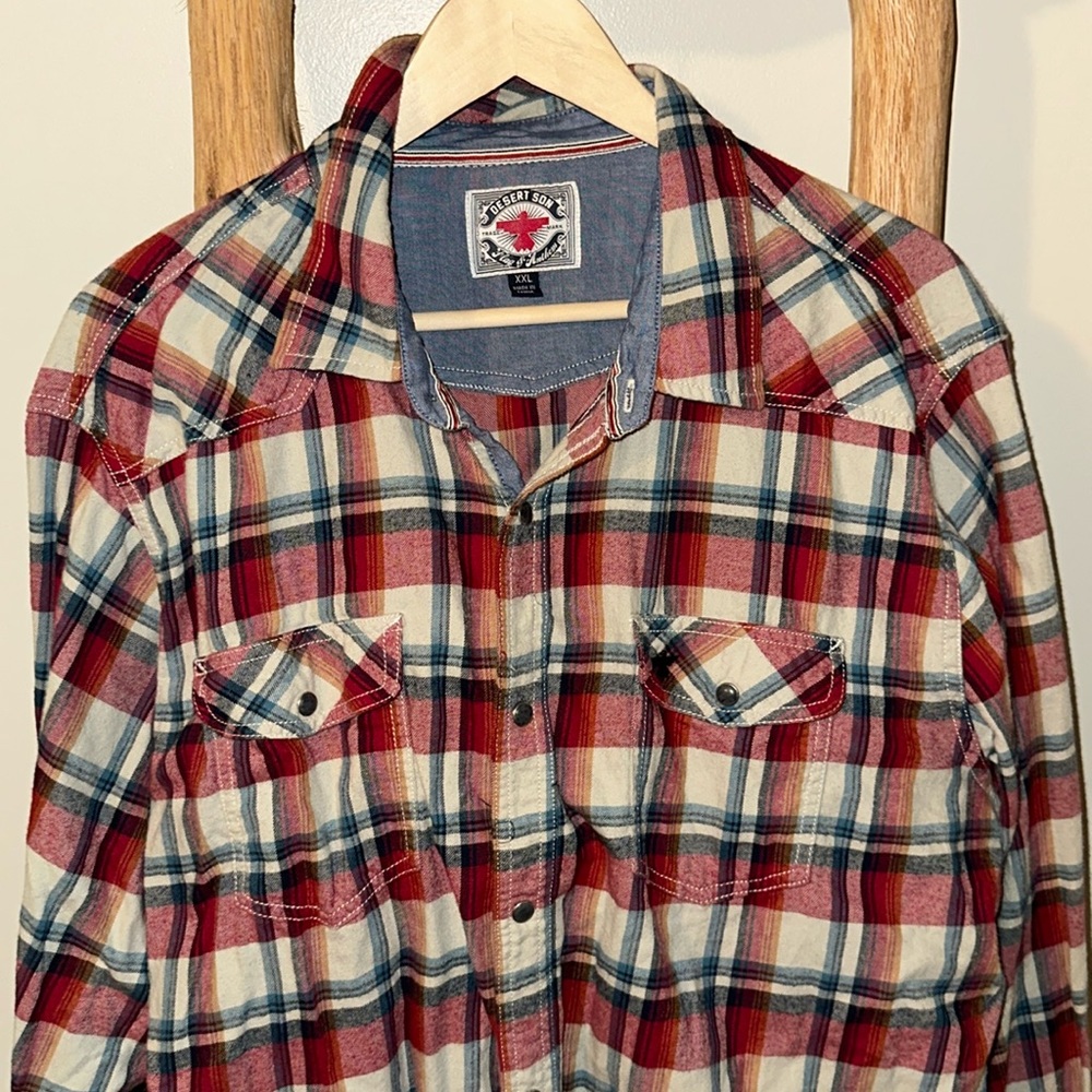 Western Snap Button Cowboy Plaid Shirt